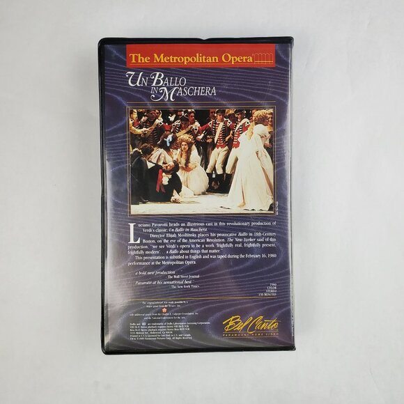 Un Ballo In Maschera: The Metropolitan Opera VHS 1989 - Picture 2 of 6